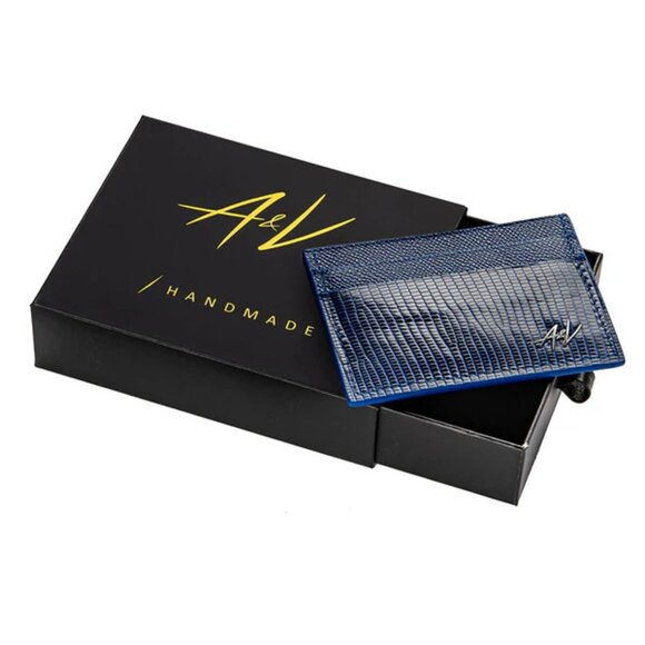 Stylish Lizard Cardholder – Genuine Leather - Electric Color - Picture 5 of 5